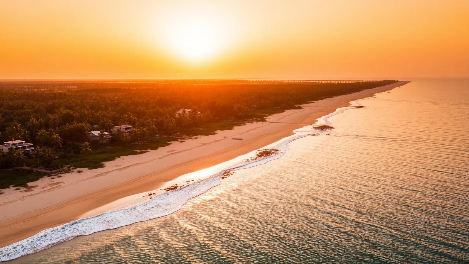 Saigon coast at sunrise — southern Vietnam scheduled departure
